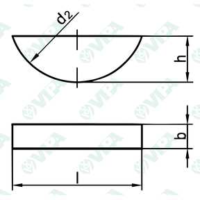 DIN 6888, ISO 3912, UNI 6606 woodruff keys