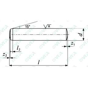 DIN 6325, ISO 8734 A, UNI 6364 A goupille cylindrique en acier trempée