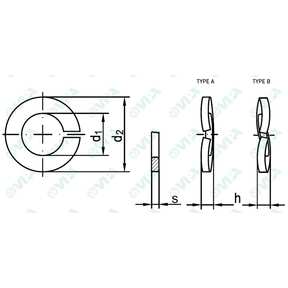 DIN 128, UNI 8839 helical spring washers (grower)