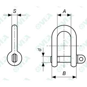 DIN 82101 A schäkel gerade