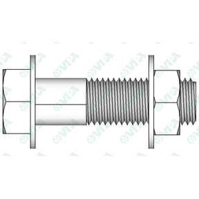 ISO EN 14399 / 4 Bulloneria strutturale a serraggio controllato tipo HV (DADO+BULLONE+2 RONDELLE)