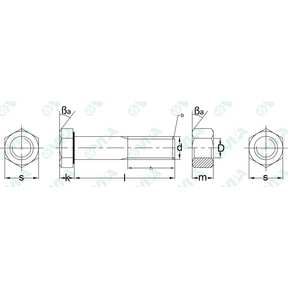 DIN 601, UNI 5727 boulon hexagonal  partiellement fileté grade c pour menuiserie