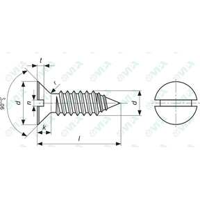 DIN 7972, ISO 1482, UNI 6952 tornillos autorroscantes cap con ranura