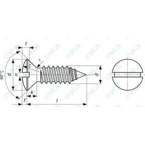 DIN 7973, ISO 1483, UNI 6953 linsensenk-blechschrauben mit phillips-kreuzschlitz h