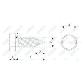 DIN 7976, ISO 1479, UNI 6949 tornillos autorroscantes cabeza hexagonal