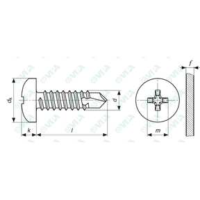 DIN 7504 N, ISO 15481, UNI 8118 tornillos autotaladrantes cabeza cilíndrica