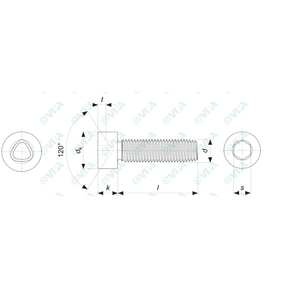 DIN 7500 E hex socket head cap trilobular screws