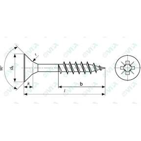 DIN 7505 A sim senkkopf-schrauben p für spanplatten pozi