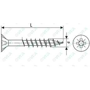  Cross recessed countersunk flat head chipboard screws SPAX