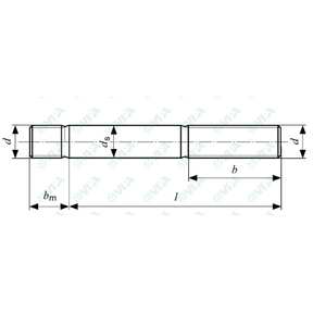 DIN 938, UNI 5909 sim Studs with short end 