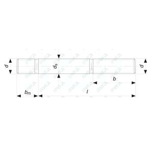 UNI 5911 medium tap end studs