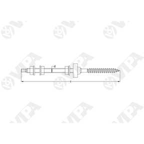  Double threaded screws assembled with flanged nuts and EPDM