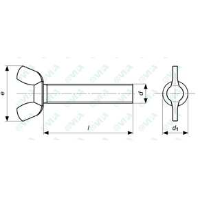 DIN 316 sim, UNI 5449 wing screws