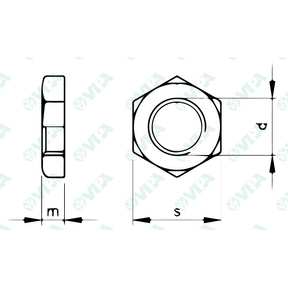 DIN 431 Écrous hexagonaux pour tubes à filetage GAZ