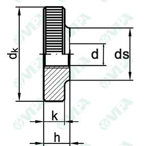 DIN 467 Écrous cylindriques moletés à collet bas