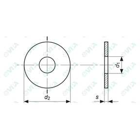 DIN 440 R Rondelles plates pour les constructions en bois à trou rond