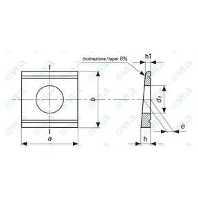 DIN 434, UNI 6598 keilplatten für upn-profile