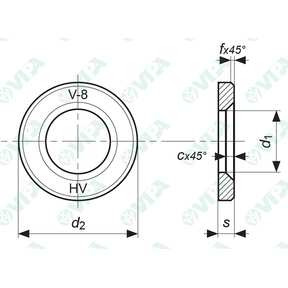 DIN 6916, ISO 7416, UNI 5714 arandelas planas estructurales en alta resistencia hv