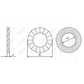 DIN 25201 bolt securing washers