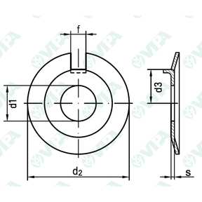 DIN 432, UNI 6599 External tab washer