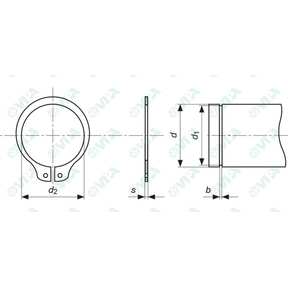 DIN 471 H, UNI 7436 anillos seeger reforzados para ejes (exterior)