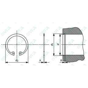 DIN 472 HV, UNI 7438 anneau élastique circlips renforcé pour alésage (interieur)