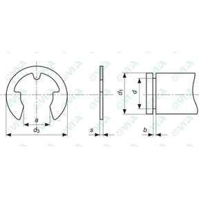 DIN 6799, UNI 7434 anillos dentados de seguridad para ejes