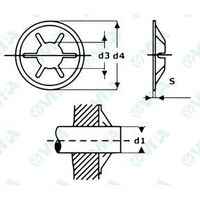  Self-locking retaining rings, KS type