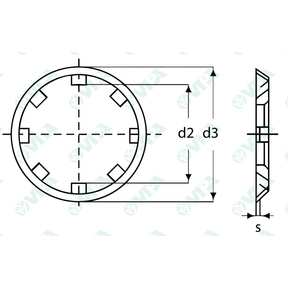  Self-locking retaining rings, ZA type