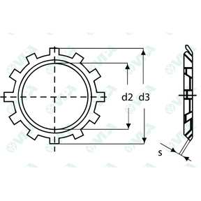  Self-locking retaining rings, ZJ type for holes without groove