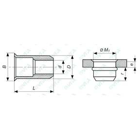  Steel reduced head rivet nuts FTR