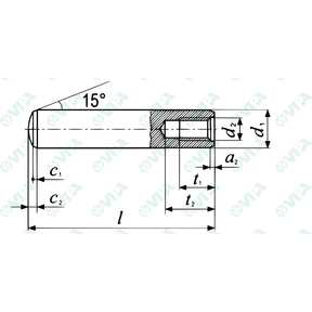 DIN 7979 D, ISO 8735, UNI 6364 B goupille cylindrique à trou taraudée