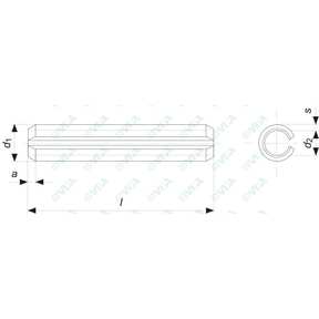 DIN 1481, ISO 8752, UNI 6873 pasador elástico tipo pesado