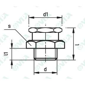 DIN 3404 B, UNI 7662 B Graisseurs à tête plate à double hexagone