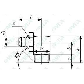 DIN 71412 C, UNI 7663 C Ingrassatori a 90°