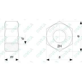 ANSI B18.2.2 Muttern ASTM A194 2H