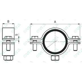  Isophonic stainless steel pipe clamps