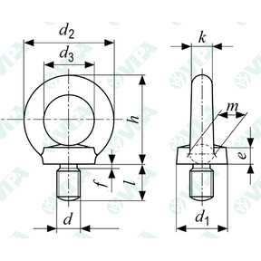 DIN 580, UNI 2947 ringschrauben