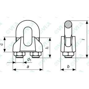 DIN 741, ISO 13411 / 5 serre-câble à étrier 