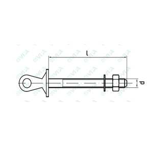  Eye bolt with stainless steel plate