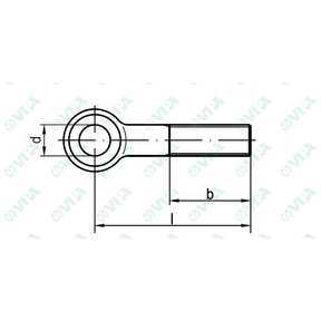 UNI 6058 Eye bolt