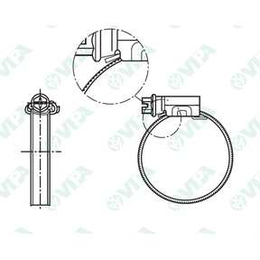 DIN 3017 worm drive hose clip asfa 