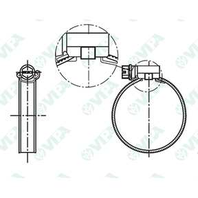 DIN 3017 worm drive hose clip asfa 