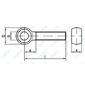 DIN 444 B Form B eye bolt