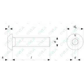 ISO 7380 / 1 button head socket screws