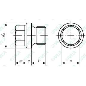 DIN 910 bouchon fileté cylindrique mâle à collerette tête hexagonale