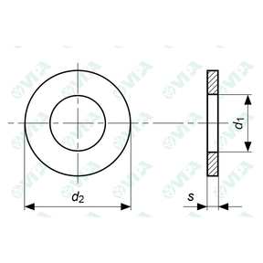 DIN 125 A, ISO 7089, UNI 6592 flache unterlegscheiben