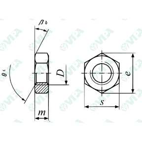 DIN 439, ISO 8675 tuercas hexagonales bajas 