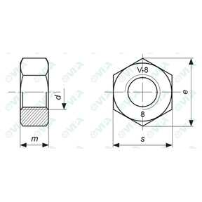 ISO 4032 medium hex nuts coarse thread