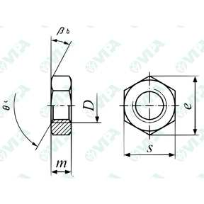 DIN 936, UNI 5589 écrou hexagonal bas